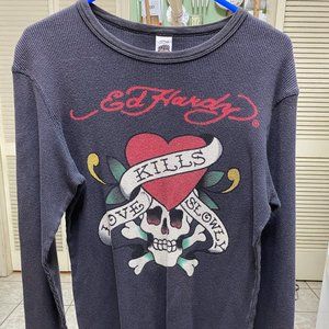 Ed Hardy Long Sleeve Sweater - Large